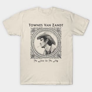 Townes Van Zandt Vintage Retro Style Fanart Design T-Shirt